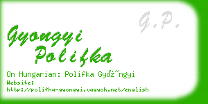 gyongyi polifka business card